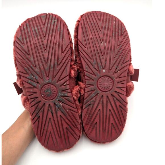 UGG Fluff It Pop Slide Cozy Slippers Shoes Men's Red Wine Terra Size US9 EU42 - Picture 6 of 12